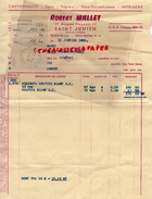 87 - ST SAINT JUNIEN - FACTURE  ROBERT MALLET CARTONNAGES PAPIERS ET SACS-IMPRIMERIE-17 AV. PINGAULT-1962- CARTONNERIE - Printing & Stationeries