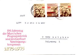 RDA. N°1732A De 1975 Sur Enveloppe Commémorative Ayant Circulé. Karl Marx. - Karl Marx