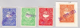 Schweiz - Fiskalmarke Gemeinde Horgen 20, 30, 60Rp Lose Und 1Fr. Auf Briefstück Alle Gestempelt - Revenue Stamps