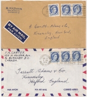 2 COVERS VANCOUVERT TORONTO CANADA TO ENGLAND. - Lettres & Documents