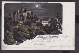A6x /   Litho Burg Hohnstein B. Rathewalde 1901 - Hohnstein (Sächs. Schweiz)