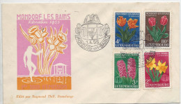 ⭐ Luxembourg - FDC - Premier Jour - Mondorf Les Bains -  Floralies - 1955  ⭐ - FDC