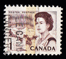 CANADA - Scott #454ii Queen Elizabeth II "Tagged" (1 Bar) / Used   Stamp - Gebraucht