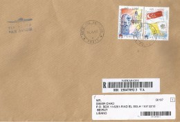 Vatican 2007 Diplomatic Relations Singapore Barcoded Registered Cover - Brieven En Documenten