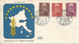 ⭐ Luxembourg - Europa - YT N° 531 à 533 - FDC - Premier Jour - 1957 ⭐ - FDC