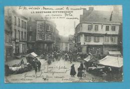 CPA 9566 Métier Marchands Ambulants La Place Jour De Marché QUINTIN 22 - Quintin