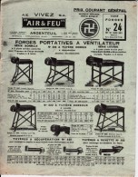 CATALOGUE "AIR ET FEU"marque Déposée"CROIX BASQUE"-1932-tarifs N°24-envoi Gratuit - Material Und Zubehör