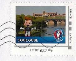 MonTimbraMoi MTM - Toulouse (2016) : Football Coupe UEFA Europe.Soccer. Pont Neuf. Mascotte / Mascot. Lettre Verte 20 G. - Other & Unclassified