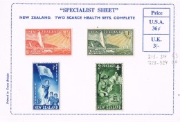 Series NEW ZEALAND Scouts Y Ships, Yvert Num 313-314 Y 323-324 * - Unused Stamps