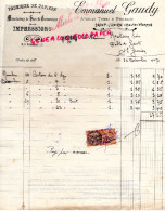 87 -ST - SAINT JUNIEN - FACTURE EMMANUEL GAUDY - FABRIQUE DE PAPIERS -IMPRIMERIE CARTONNERIE- PAPETERIE-1927 - Imprimerie & Papeterie