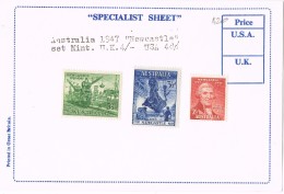 Serie Completa Newcastle, AUSTRALIA 1947 * - Mint Stamps