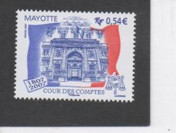 MAYOTTE - 200 Ans De La Cour Des Comptes - Façade Du Palais Cambon à Paris - - Unused Stamps