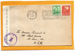 New Zealand 1942 Censored Cover Mailed To USA - Lettres & Documents