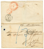 URUGUAY - NUEVA MEHLEN : 1862 SEEBRIEF PER ENGLAND AACHEN On Reverse Of Entire Letter From NUEVA MEHLEN To COLOGNE(GERMA - Uruguay