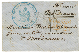 PANAMA - CONSULAR Mail : 1856 CONSULAT DE FRANCE PANAMA + COLONIES ART.18 (scarce) + "15" Tax Marking On Envelope To FRA - Panamá