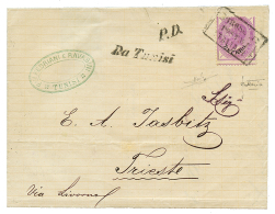 TUNISIA - ITALIAN P.O. : 1874 ESTERO 60c Canc. PIROSCAFI POSTALI ITALIANI + DA TUNISI On Cover From TUNIS To AUSTRIA. RA - Non Classés