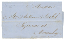 NOVA GOA : 1860 Entire Letter Datelined "NOVA GOA" To MOZAMBIQUE. RARE. Superb. - Altri & Non Classificati