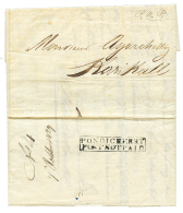 1829 PONDICHERY POST NOT PAID On Reverse Of Entire Letter To KARIKAL. RARE. Superb. - Altri & Non Classificati