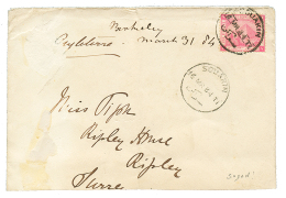 EGYPT - SUDAN : 1884 1P Canc. SOUAKIN On Envelope(reduced At Base) To ENGLAND. RARE. Vf. - Altri & Non Classificati