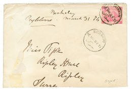 EGYPT - SUDAN : 1884 1P Canc. SOUAKIN On Envelope(reduced At Base) To ENGLAND. RARE. Vf. - Other & Unclassified