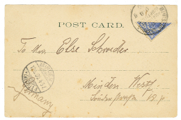MALAYA : 1900 GERMANY Bisect 20pf Canc. DEUTSCHE SEEPOST OST ASIATISCHE HAUPTLINIE On Card From PENANG To GERMANY(with A - Otros & Sin Clasificación