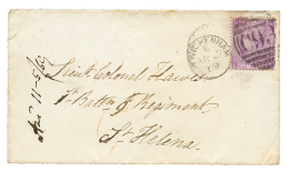 ST HELENA : 1869 GREAT BRITAIN 6d Canc. C93 On Envelope To ST HELENA. Verso, CAPE PACKET DEVONPORT. Superb. - Autres & Non Classés