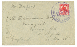 GILBERT & ELLICE - TARAW : 1912 1d Canc. TARAW ISLAND On Envelope To ENGLAND. RARE. Superb. - Otros & Sin Clasificación