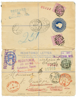 CYPRUS : 1893 1/2p + 30p(x2) Canc. 974 On REGISTERED LETTER(2P) To USA. Superb. - Otros & Sin Clasificación