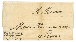 CYPRUS : 1682 "PAR LE CONVOYE HOLLANDAIS" On Entire Letter From LARNACA To ITALY. Superb. - Otros & Sin Clasificación