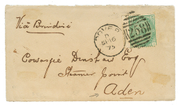 1875 GB 1Sh (1 Short Perf) On Envelope From DOVER To STEAMER POINT ADEN. Verso, ADEN STEAMER POINT. Vvf. - Autres & Non Classés