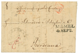 RUSSIA : 1825 MEMEL + P.P In Red On Entire Letter From ST PETERSBURG To FRANCE. Vvf. - Altri & Non Classificati