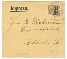 1908 3c On 3pf Canc. TANGER(MAROCCO) (ARGE N°3 = 250€) On Printed Matter To GERMANY. Scarce. Vf. - Otros & Sin Clasificación