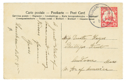 "LAUSHAN Via MECKLENBURGHAUS To USA" : 1909 4c Canc. MECKLENBURGHAUS On Card From LAUSHAN To USA. Vvf. - Otros & Sin Clasificación