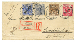 1901 Mitlaufer 2pf(scarce) + 3pf + GERMAN CHINA 10pf+ 20pf Canc. TSINGTAU KIAUTSCHOU On REGISTERED Envelope To GERMANY. - Otros & Sin Clasificación