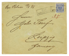 LIBERIA : 1892 GERMANY 20pf Canc. AUS WESTAFRIKA + "CAPE PALMAS 10/2.92" On Envelope To LEIPZIG. Vvf. - Otros & Sin Clasificación