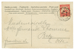 1917 10pf Canc. French Cachet BOULOGNE S/ MER PAS DE CALAIS On Card(GruSS KRIBI) To FRANCE. Scarce. Vf. - Otros & Sin Clasificación