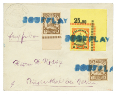 "SOUFFLAY" : 1913 3pf(x2) + 25pf Canc. SOUFFLAY On REGISTERED Envelope To GERMANY. Signed BOTHE. Vvf. - Otros & Sin Clasificación
