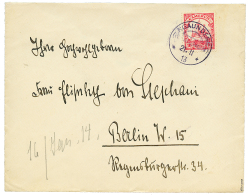 "NGAUNDERE" : 1913 10pf Canc. Ngaundere On Envelope To BERLIN. Signed MANSFELD. RARE. Vvf. - Otros & Sin Clasificación