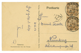 "KAMPO" : 1913 3pf(x2) Canc. KAMPO On Card To GERMANY. Superb. - Otros & Sin Clasificación
