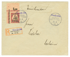 1908 50pf Canc. SEEHEIM On REGISTERED Local Envelope With Arrival Cds. Superb. - Autres & Non Classés