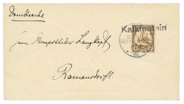 1906 3pf Canc. KALKFONTEIN On Envelope(PRINTED MATTER Rate) To RAMANSDRIFT. Signed STEUER. Vvf. - Autres & Non Classés