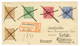 1899 Mixt VORLAUFER 3pf(x2) + 5pf + DSWA 10pf + 20pf PEN CANCEL On REGISTERED Envelope From GROSS-BARMEN To GERMANY. Sig - Autres & Non Classés