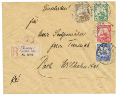 "TAVETA" : 1915 2 1/2h + 4h+ 7 1/2h+ 15h Canc. TAVETA On REGISTERED Envelope To WILHELMSTHAL. Scarce. Vvf. - Autres & Non Classés