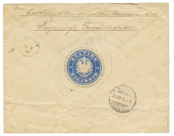 STATION BAGAMOYO Via ZANZIBAR : 1893 VORLAUFER 10pf(V47b)x2 Canc. BAGAMOYO On Envelope (tear At Top) On Envelope To SWIT - Autres & Non Classés