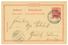 "TSCHOUTSUN" : 1905 P./Stat 10c Canc. TSCHOUTSUN To GERMANY. Rare & Superb. - Autres & Non Classés