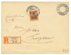 "TSCHOUTSUN" : 1903 30pf Canc. TSINGTAU-WEIHSIEN /BAHNPOST/ZUG 1+ TSCHOUTSUN DEUTSCHE POST On REGISTERED Envelope To TSI - Autres & Non Classés