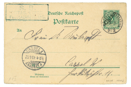 1901 P./Stat 5pf Overprint CHINA N°P1I (ARGE = 1500€) Canc. KD.FELDPOSTSTATION N°9 To GERMANY. Full Text Da - Autres & Non Classés