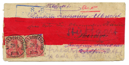 "PETCHILI - PEITAHO" : 1901 GERMANIA 10pfx2(1 Copy With Small Fault) Canc. KD.FELDPOSTSTATION N°9 (PEITAHO) On Nativ - Autres & Non Classés