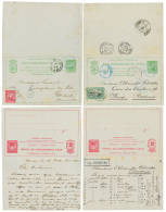 BELGIAN CONGO : 1894/96 Lot 5 POSTAL STATIONERY With Reply Used. - Altri & Non Classificati