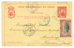 "EQUATEUR Via COQUIHATVILLE" : 1897 P./Stat 10c Datelined "EQUATEUR" + 5c Canc. COQUIHATVILLE Via LISBOA To FRANCE. Vf. - Altri & Non Classificati